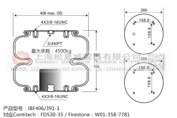 JBF406/391-2橡膠<a href='http://www.52lab.cn/' target='_blank'><u>空氣彈簧</u></a>